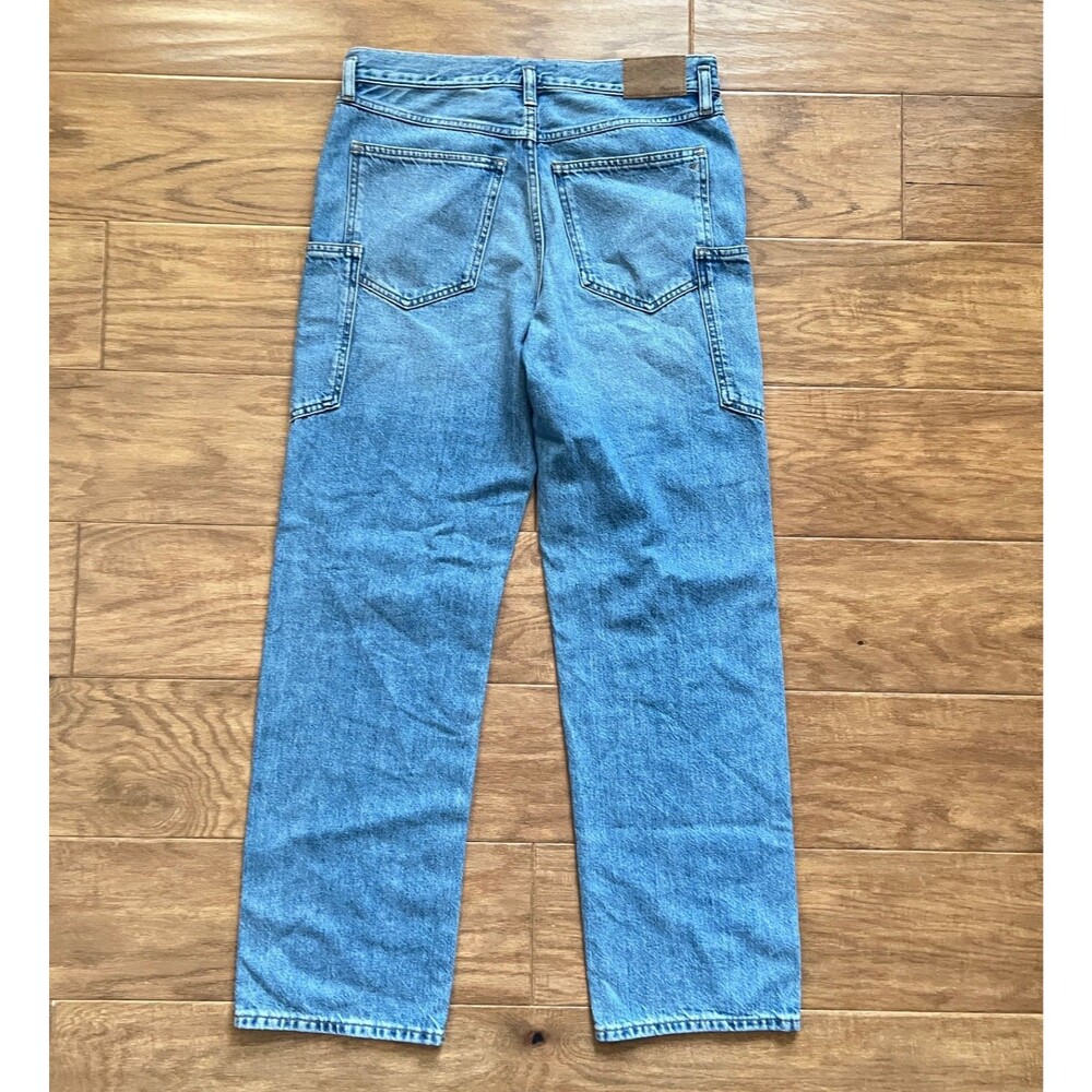 NWT Madewell Low-Slung Straight Jeans Size 27 N0656 Light Wash Patch Pockets - Picture 2 of 12